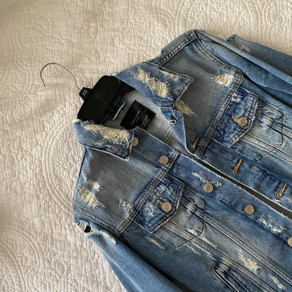 Zara Distressed Denim Jacket